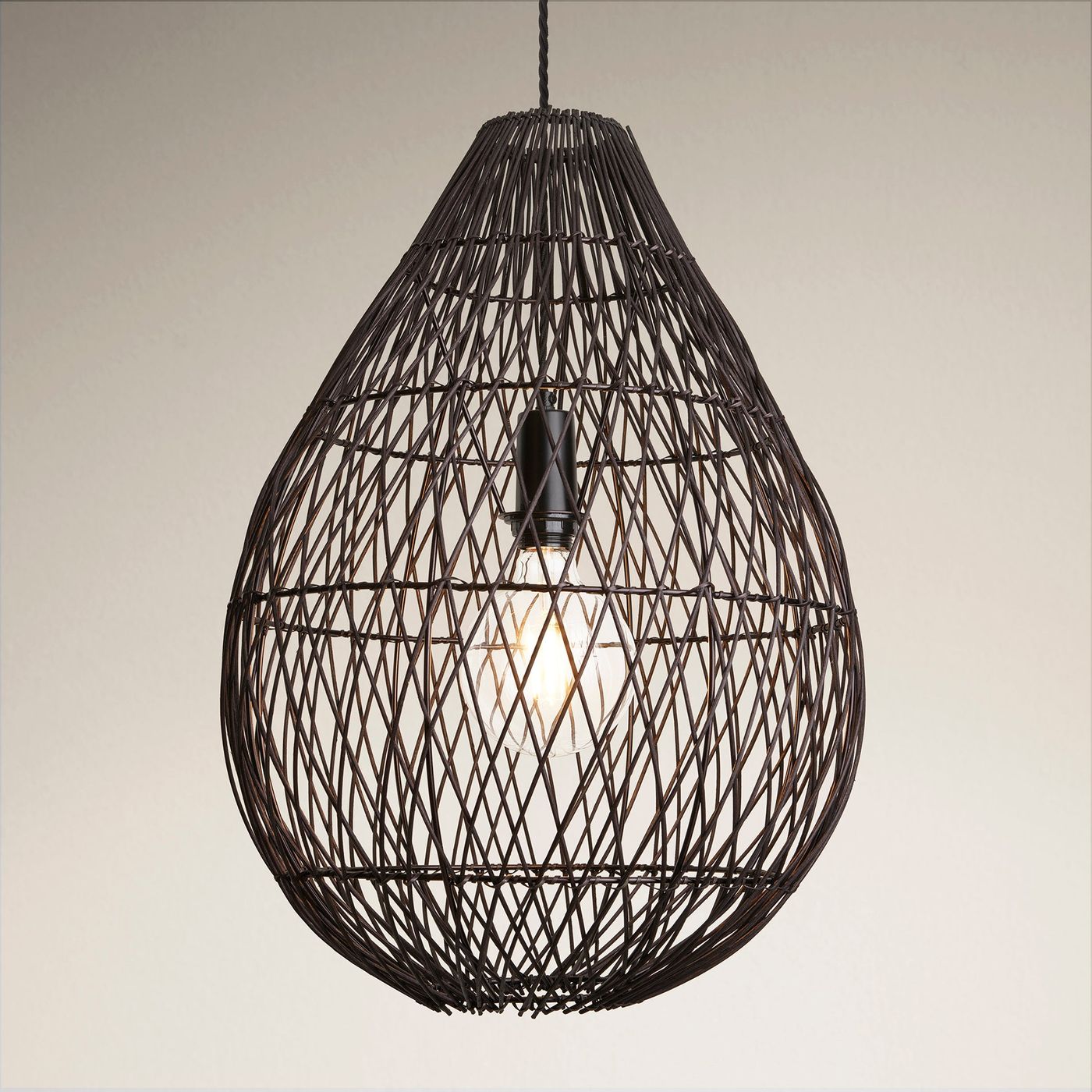 Black 16-Inch Pendant Lighting Drop Coastal CO-RA-DRP16-BK