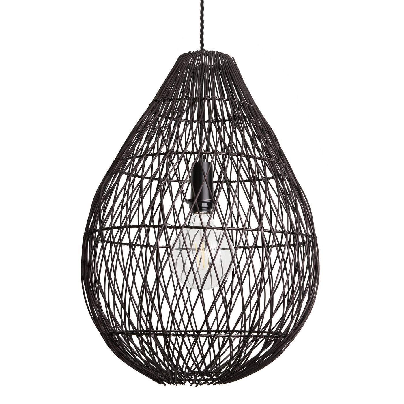 Black 16-Inch Pendant Lighting Drop Coastal CO-RA-DRP16-BK