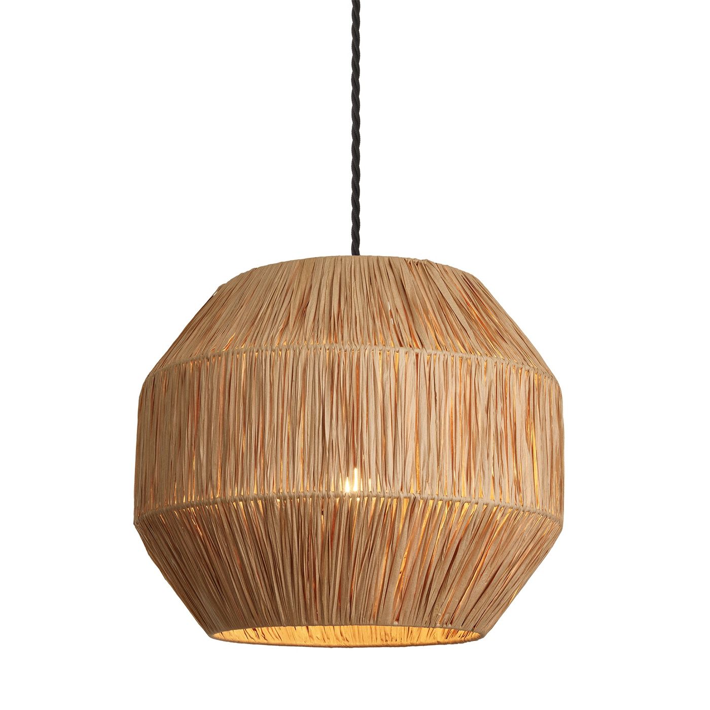 16-Inch_Pendant_Natural_Industville_Lighting_Globe_Raffia_RA-GLP16-N_Lit