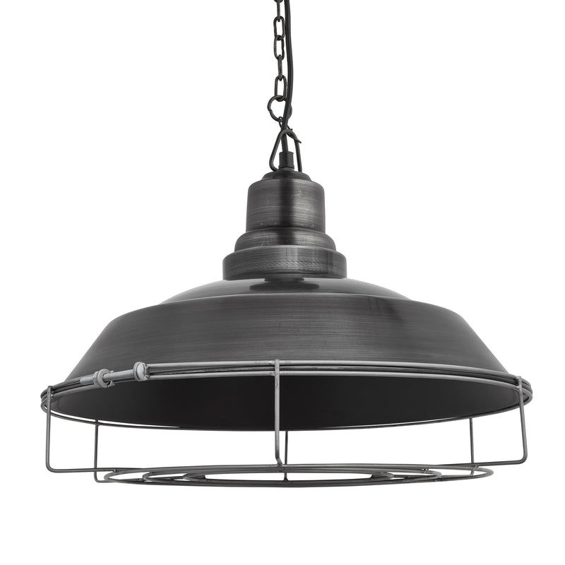 Brooklyn Step Pendant - 16 Inch - Pewter Industville BR-SP16-P-PCN-CG