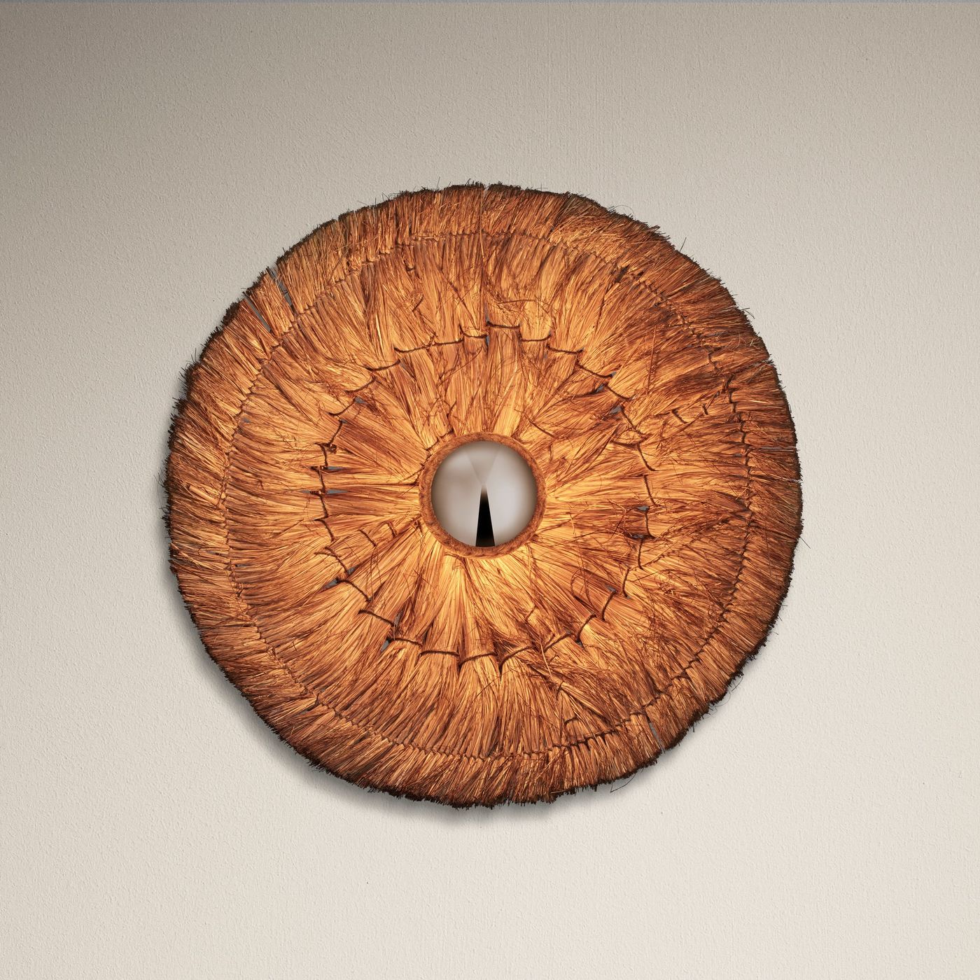 18-Inch_WallLight_FlushMount_Brown_Industville_Lighting_Round_Moonj_MO-NG-RWLFM18-BR_Lit_Front_TexturedBG_size