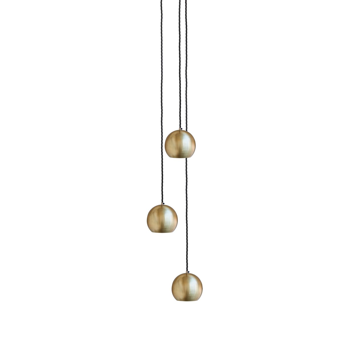 Brass 3 Pendant The Globe Collection Pendant - Industville SL-GLP-3W-B