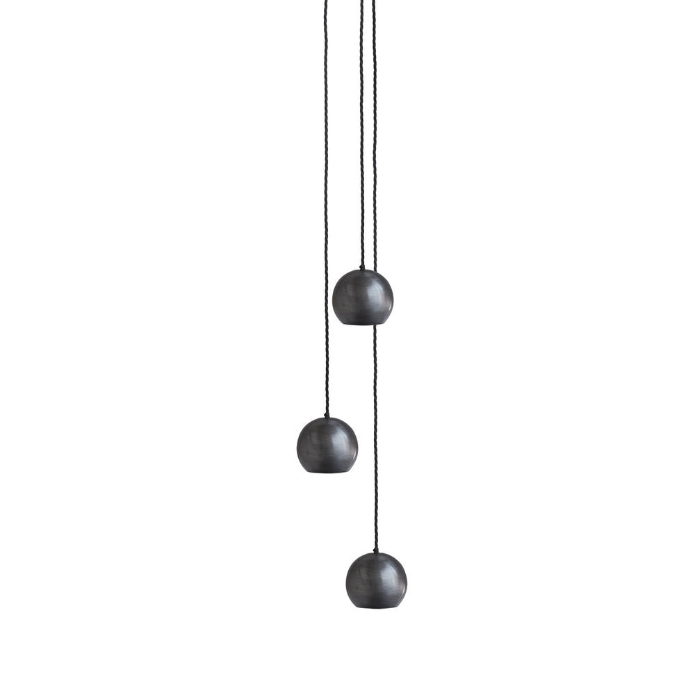 Pewter 3 Pendant The Globe Collection Pendant - Industville SL-GLP-3W-P
