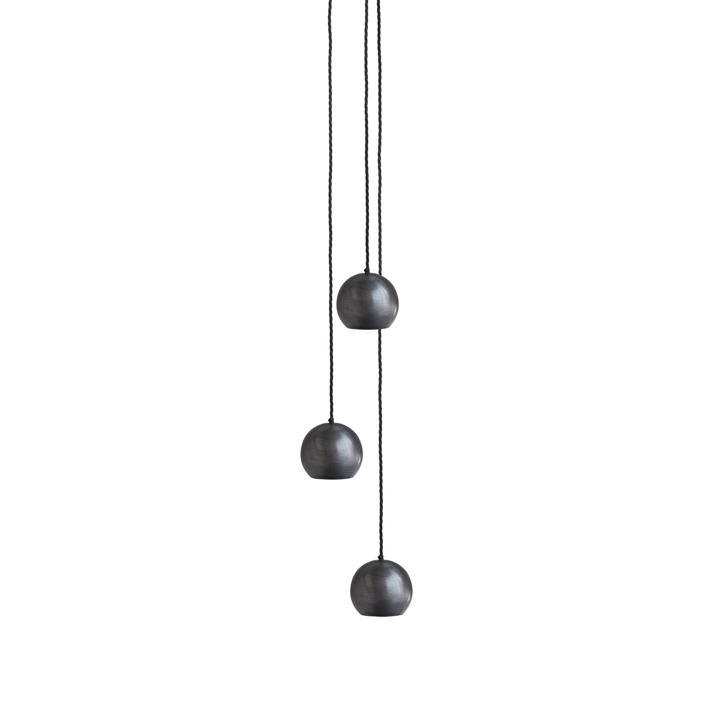 Pewter 3 Pendant The Globe Collection Pendant - Industville SL-GLP-3W-P