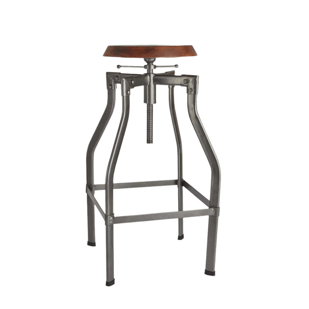 Turner Solid Wood and Metal Adjustable Bar Stool in 35 Inch, Product code is ST-TN-W