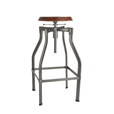 Turner Solid Wood and Metal Adjustable Bar Stool in 35 Inch, Product code is ST-TN-W