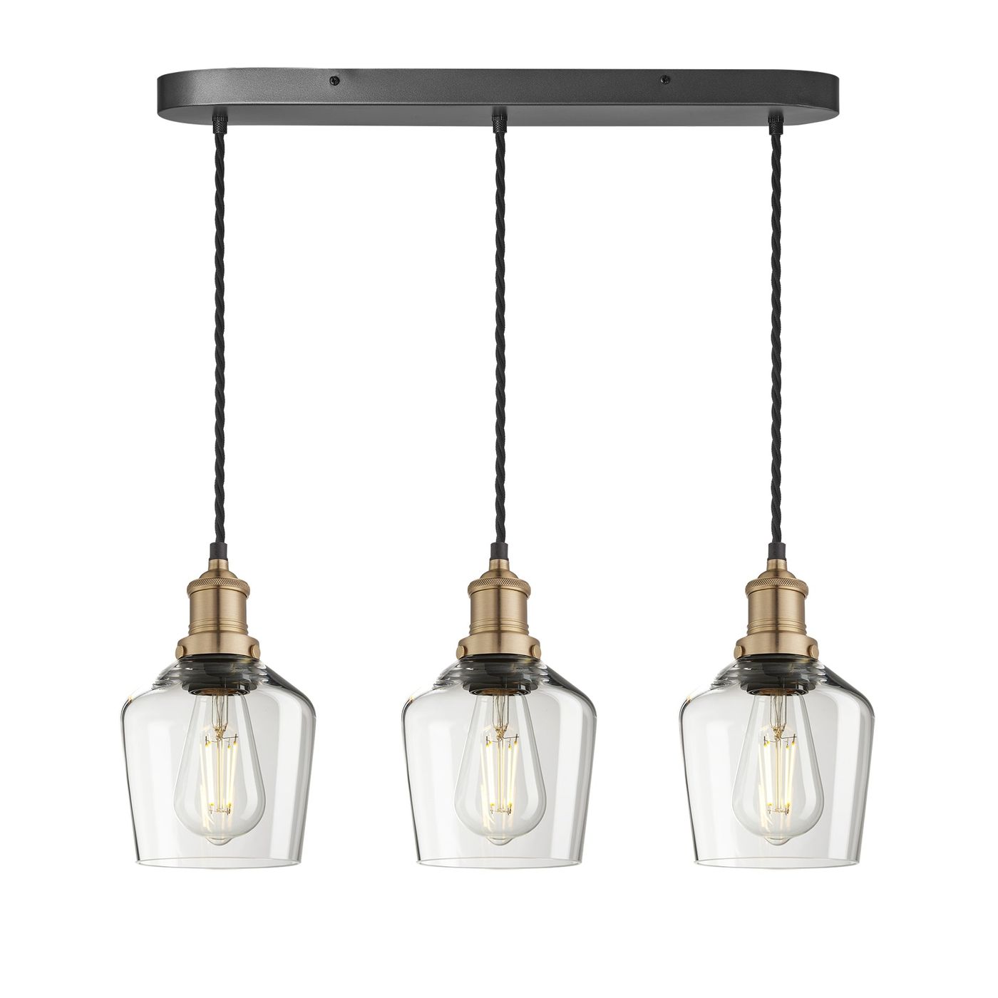 Pendant_Clear_Glass_Industville_Cluster_Lighting_Schoolhouse_Brass_Holder_Brooklyn_BR-GLSH5-3WOCL-CL-BH