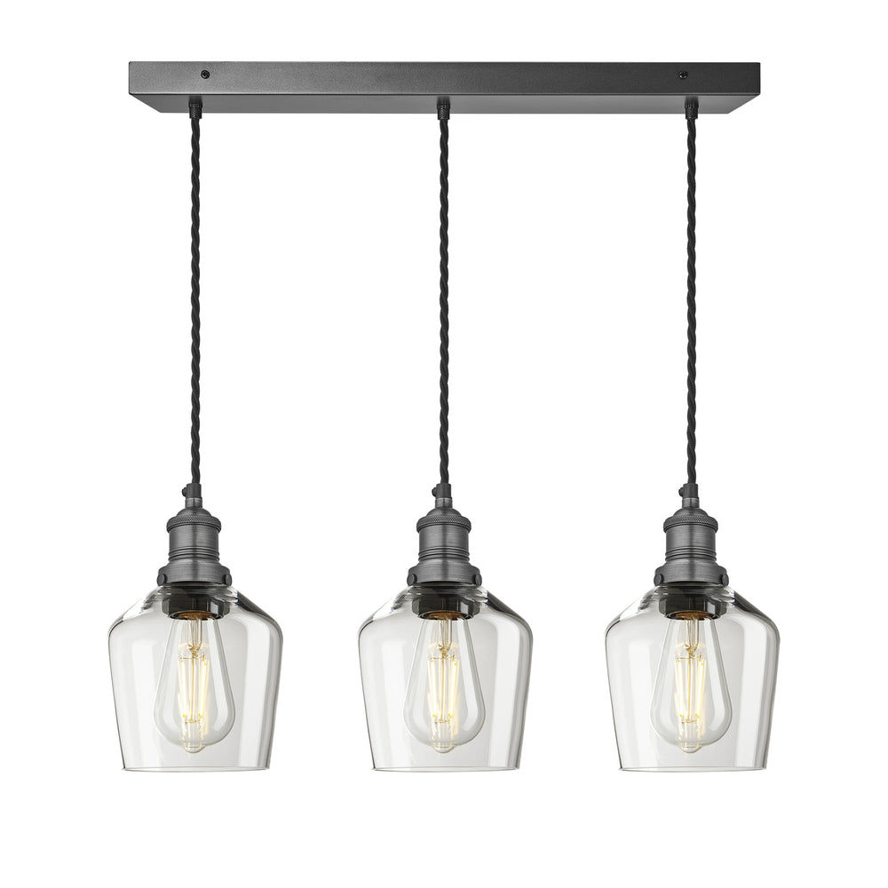 Pendant_Clear_Glass_Industville_Cluster_Lighting_Schoolhouse_Pewter_Holder_Brooklyn_BR-GLSH5-3WCL-CL-PH