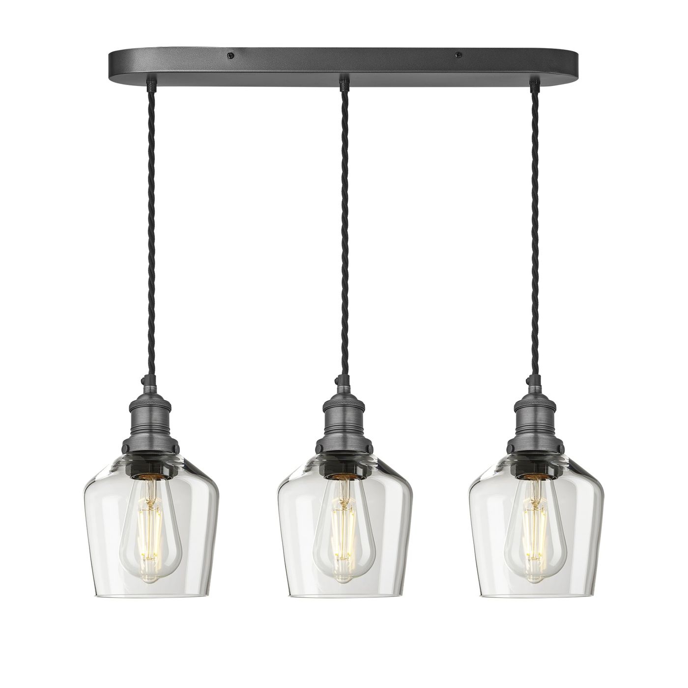 Pendant_Clear_Glass_Industville_Cluster_Lighting_Schoolhouse_Pewter_Holder_Brooklyn_BR-GLSH5-3WOCL-CL-PH