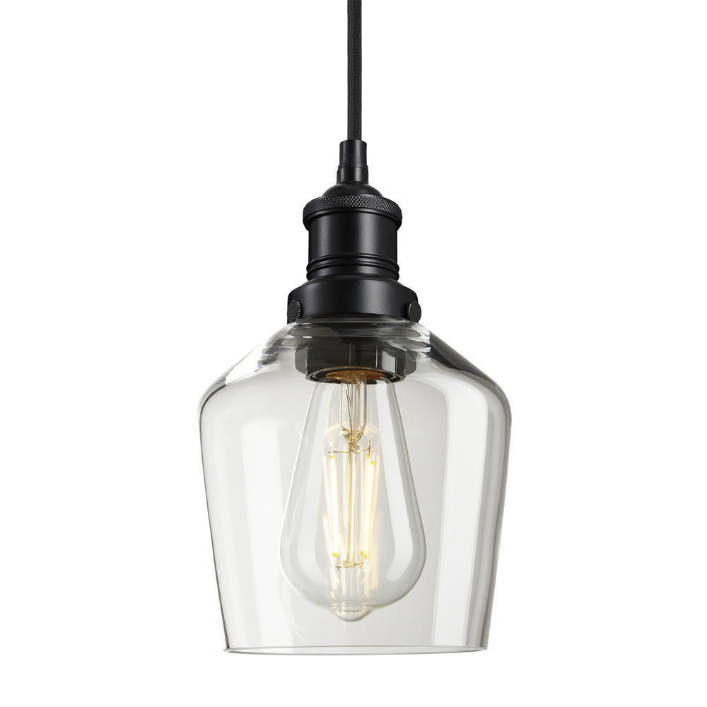 Pendant_Clear_Glass_Industville_Lighting_Schoolhouse_Black_Holder_Brooklyn_BR-GLSHP5-CL-BKH