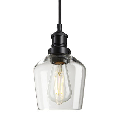 Pendant_Clear_Glass_Industville_Lighting_Schoolhouse_Black_Holder_Brooklyn_BR-GLSHP5-CL-BKH