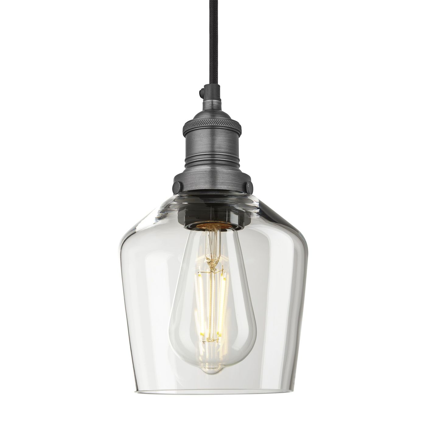 Pendant_Clear_Glass_Industville_Lighting_Schoolhouse_Pewter_Holder_Brooklyn_BR-GLSHP5-CL-PH