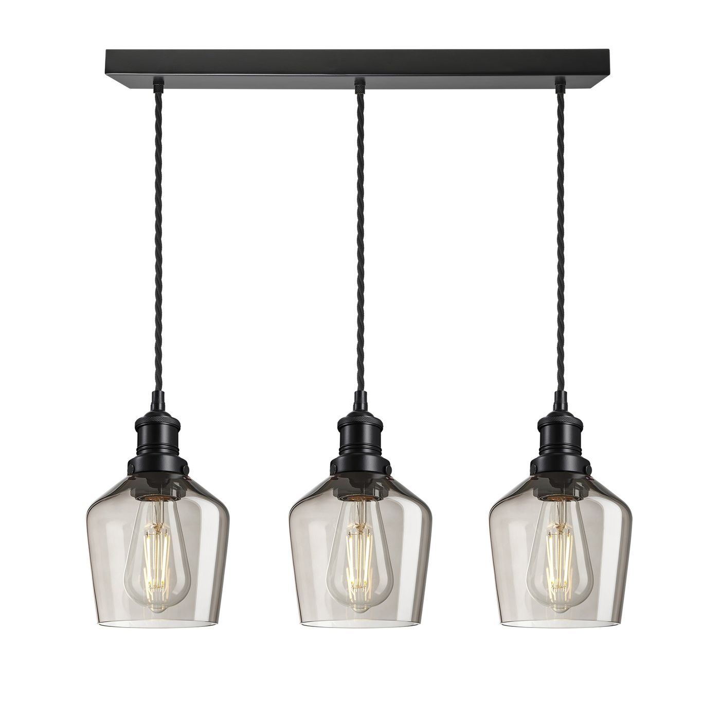 Pendant_Smoked_Glass_Industville_Lighting_Schoolhouse_Black_Holder_Brooklyn_BR-SGL-SH5-3WCL-MO-BH
