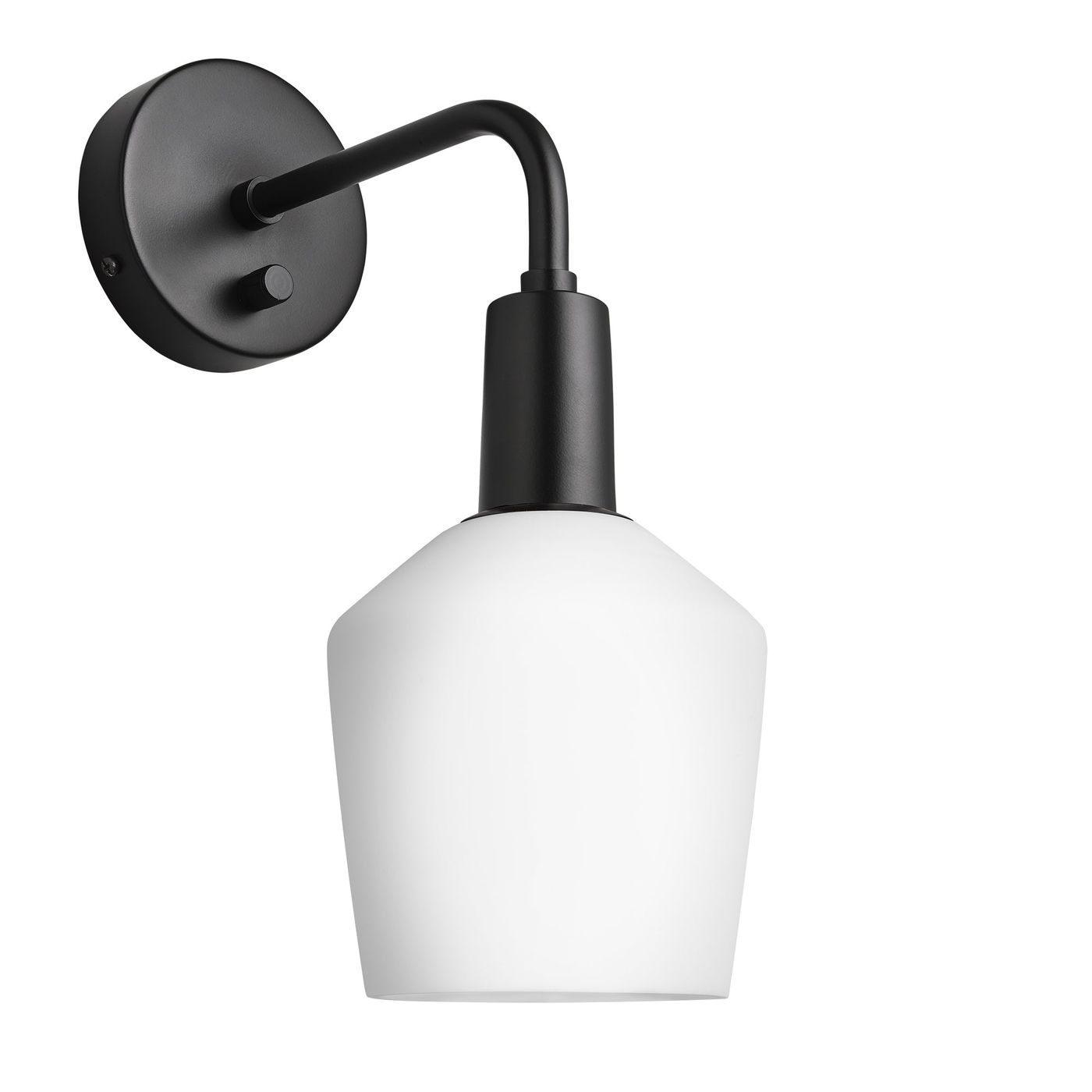 Sleek Opal Glass Schoolhouse Wall Light - 5.5 Inch Industville