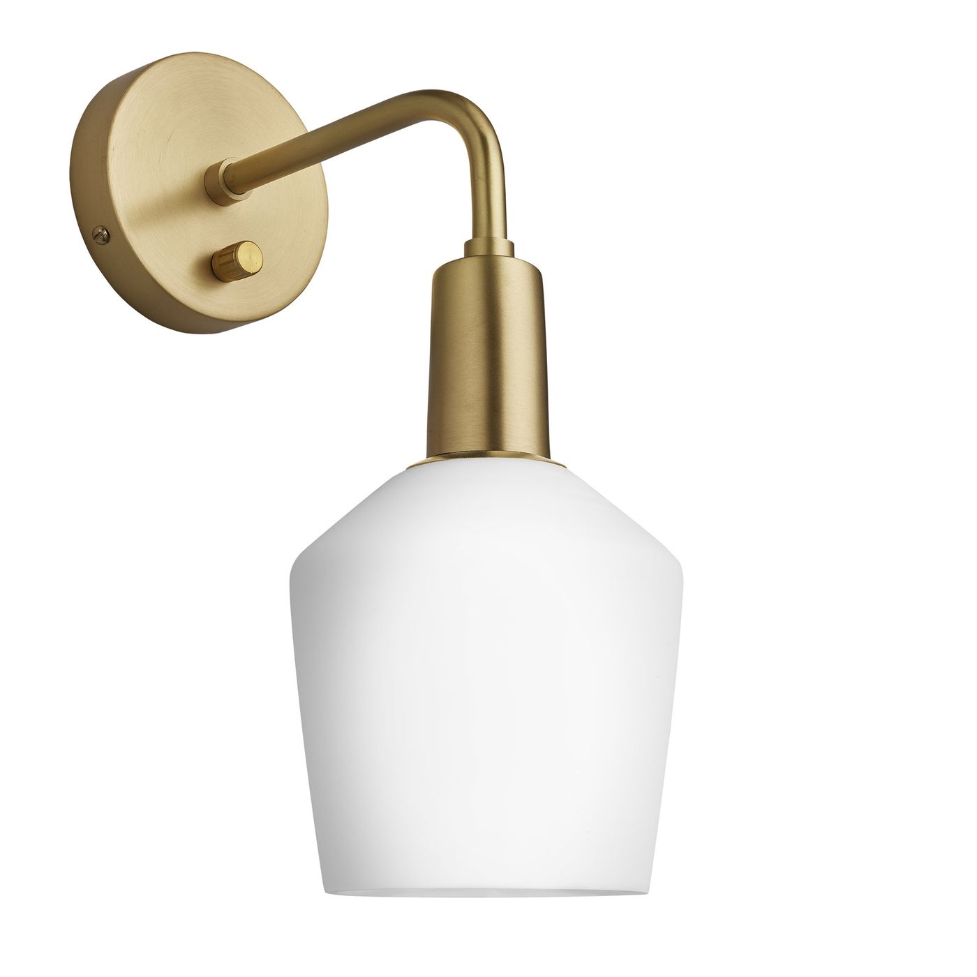 Sleek Opal Glass Schoolhouse Wall Light - 5.5 Inch Industville