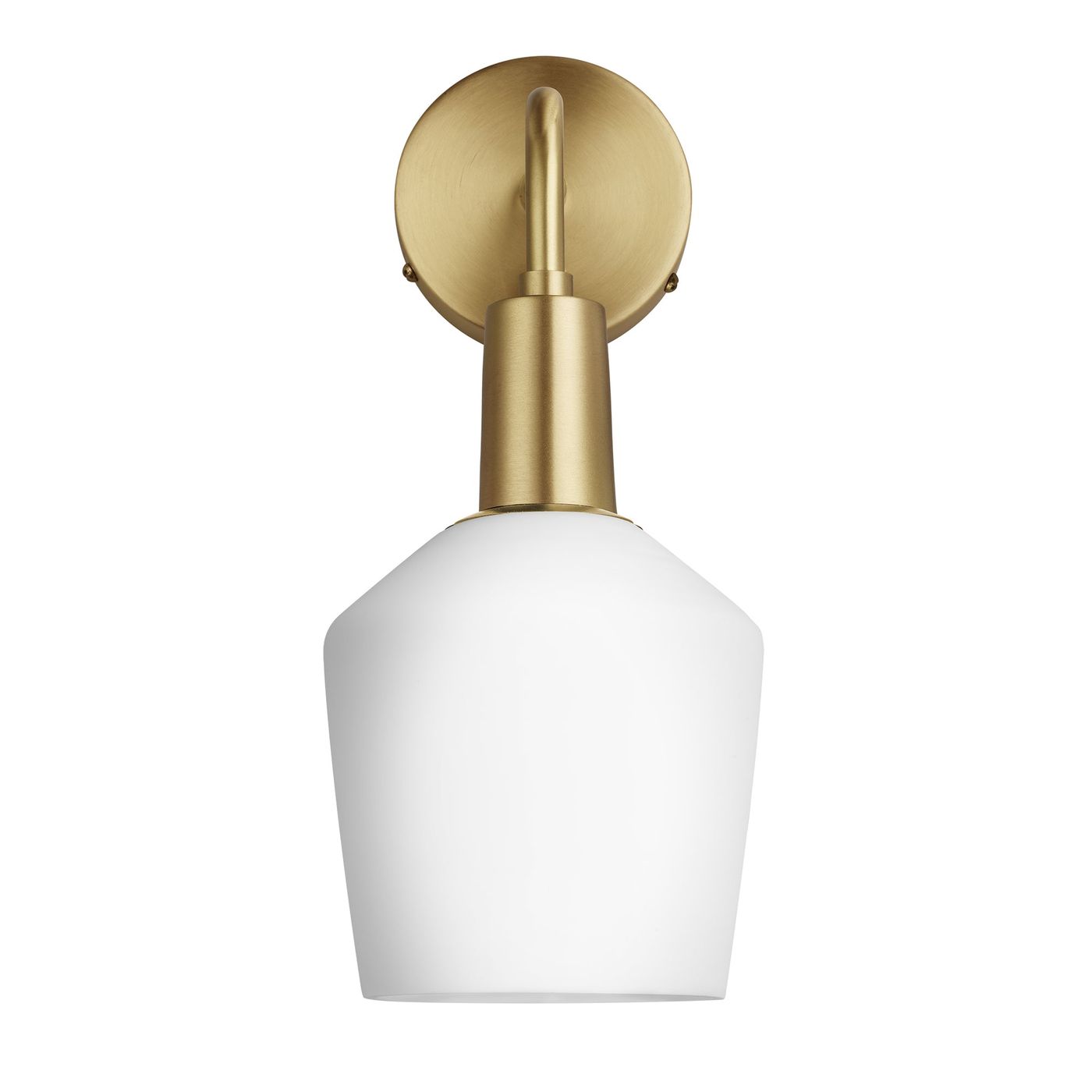 Sleek Opal Glass Schoolhouse Wall Light - 5.5 Inch Industville SL-OGL-SHWL5-W-BH