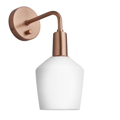 Sleek Opal Glass Schoolhouse Wall Light - 5.5 Inch Industville