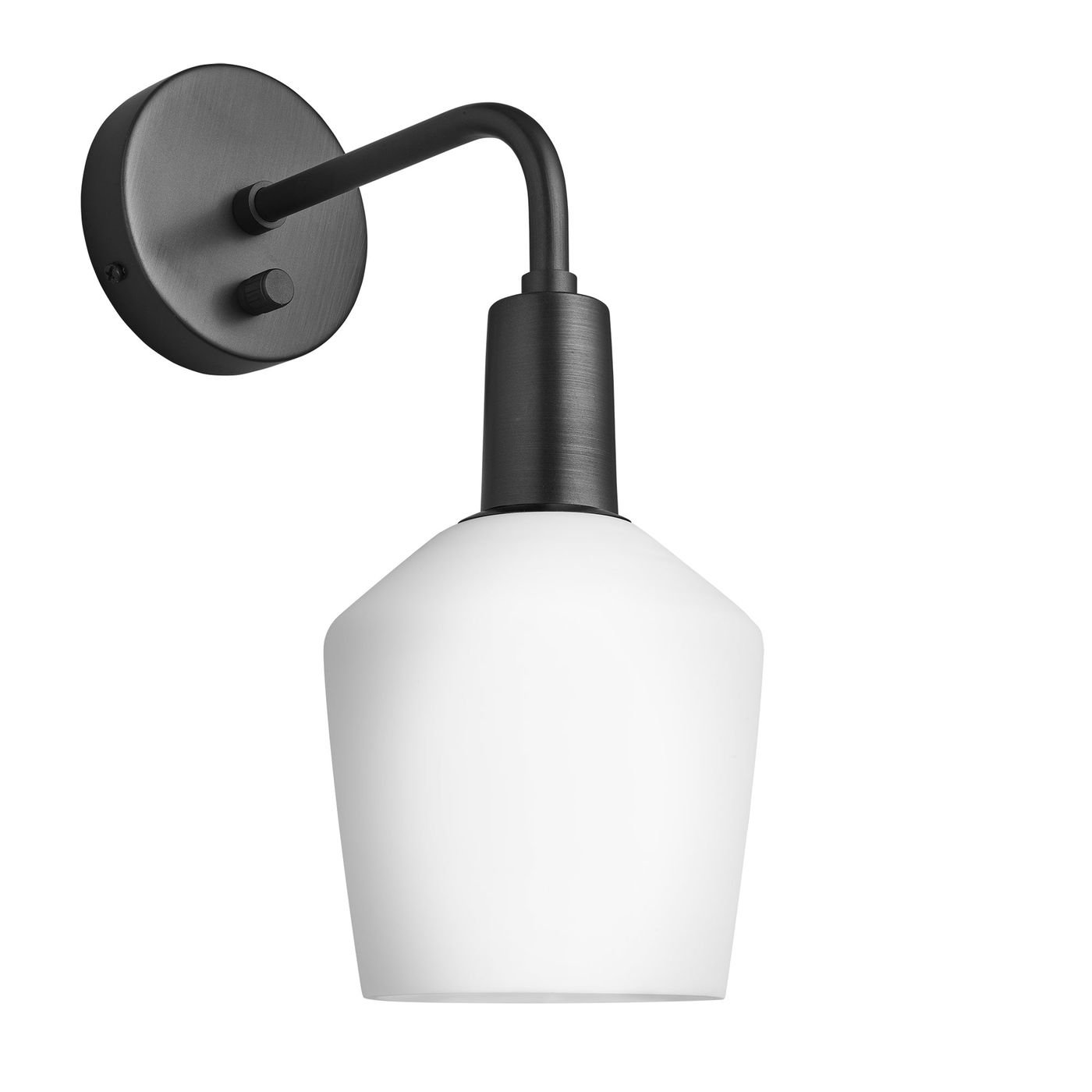 Sleek Opal Glass Schoolhouse Wall Light - 5.5 Inch Industville