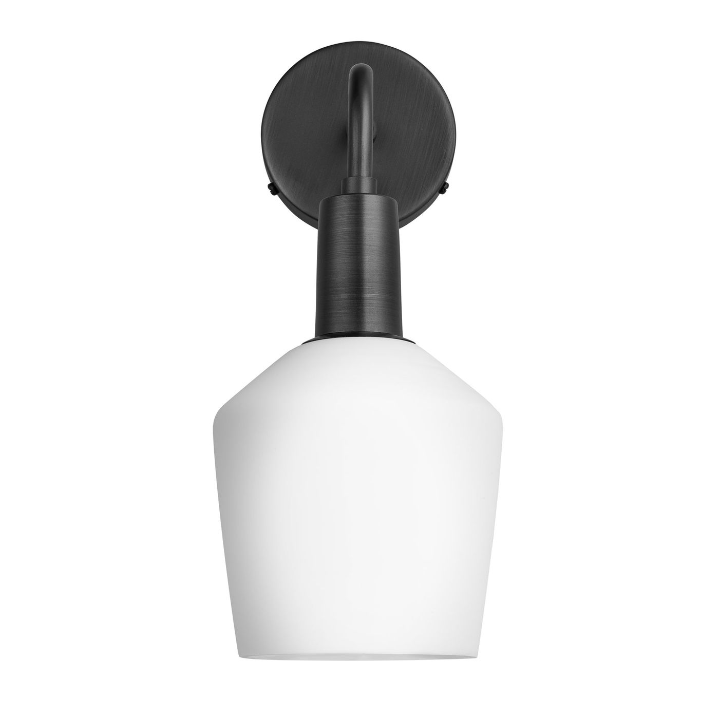 Sleek Opal Glass Schoolhouse Wall Light - 5.5 Inch Industville SL-OGL-SHWL5-W-PH