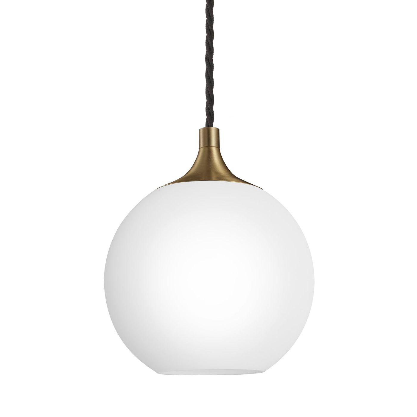 Chelsea Opal Glass Globe Pendant Light - 7 Inch - White Industville CH-OGL-GLP7-W-BH