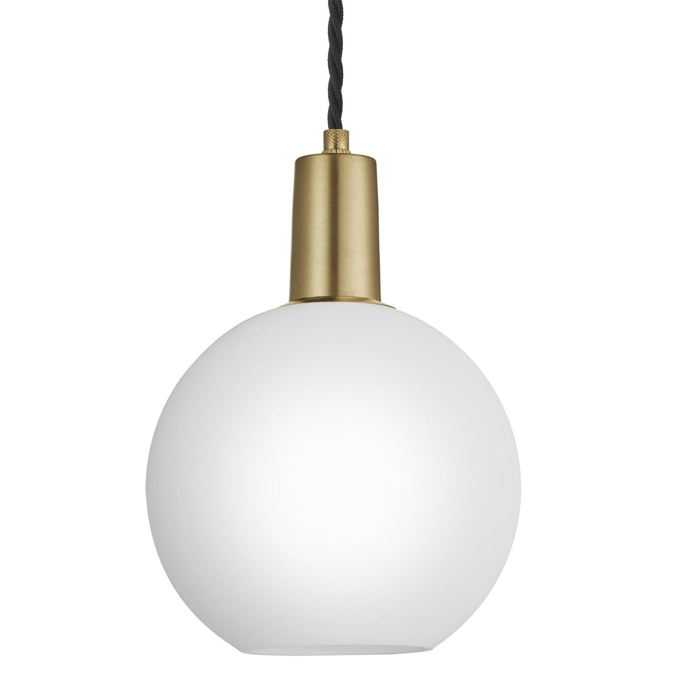 Sleek Opal Glass Globe Pendant Light - 7 Inch Industville SL-OGL-GLP7-W-BH
