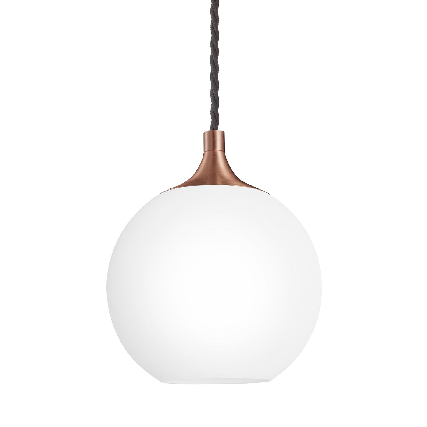 Chelsea Opal Glass Globe Pendant Light - 7 Inch - White Industville CH-OGL-GLP7-W-CH
