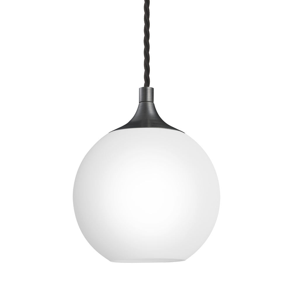 Chelsea Opal Glass Globe Pendant Light - 7 Inch - White Industville CH-OGL-GLP7-W-PH