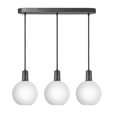 Sleek Opal Glass Globe 3 Wire Cluster Lights - 7 inch - White - Glass Lighting - Industville Lighting UK