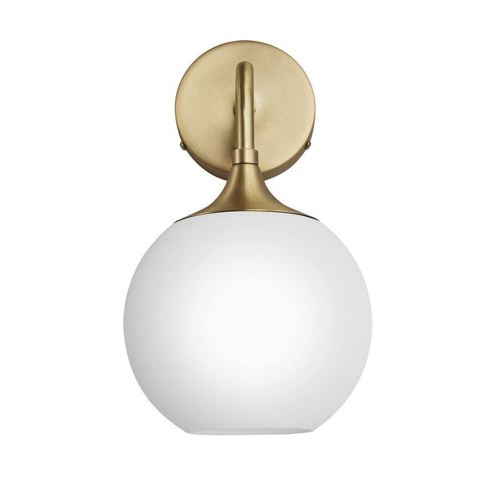 Chelsea Opal Glass Globe Wall Light - 7 Inch - White Industville CH-OGL-GLWL7-W-BH