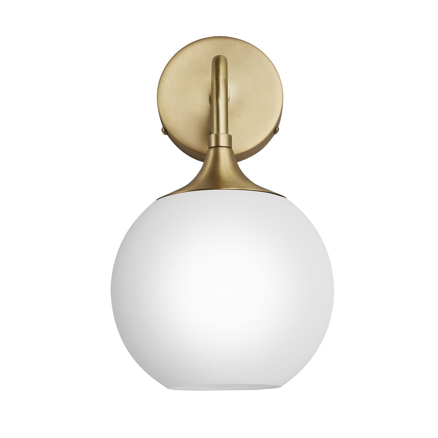 Chelsea Opal Glass Globe Wall Light - 7 Inch - White Industville CH-OGL-GLWL7-W-BH