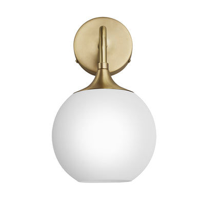 Chelsea Opal Glass Globe Wall Light - 7 Inch - White Industville CH-OGL-GLWL7-W-BH