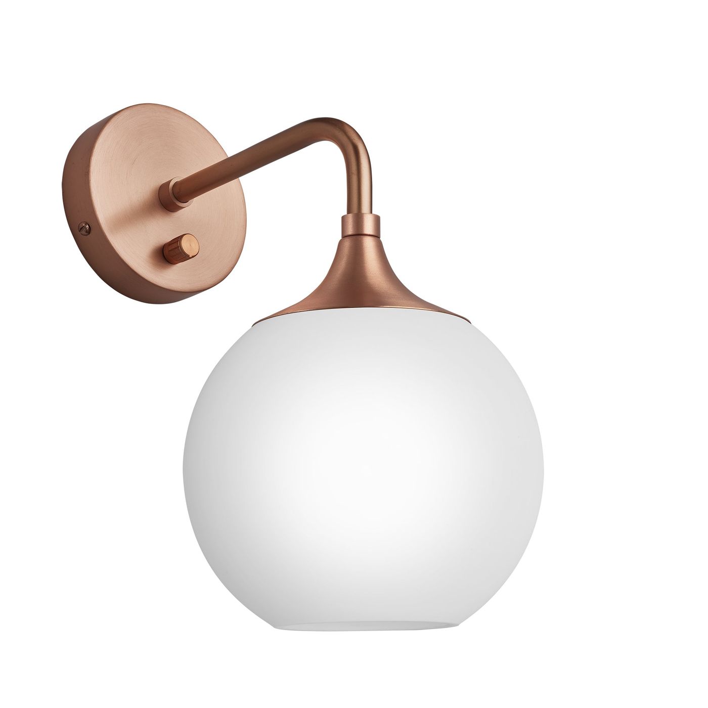 Chelsea Opal Glass Globe Wall Light - 7 Inch - White Industville