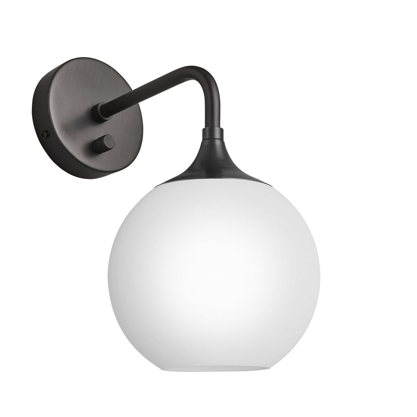Chelsea Opal Glass Globe Wall Light - 7 Inch - White Industville