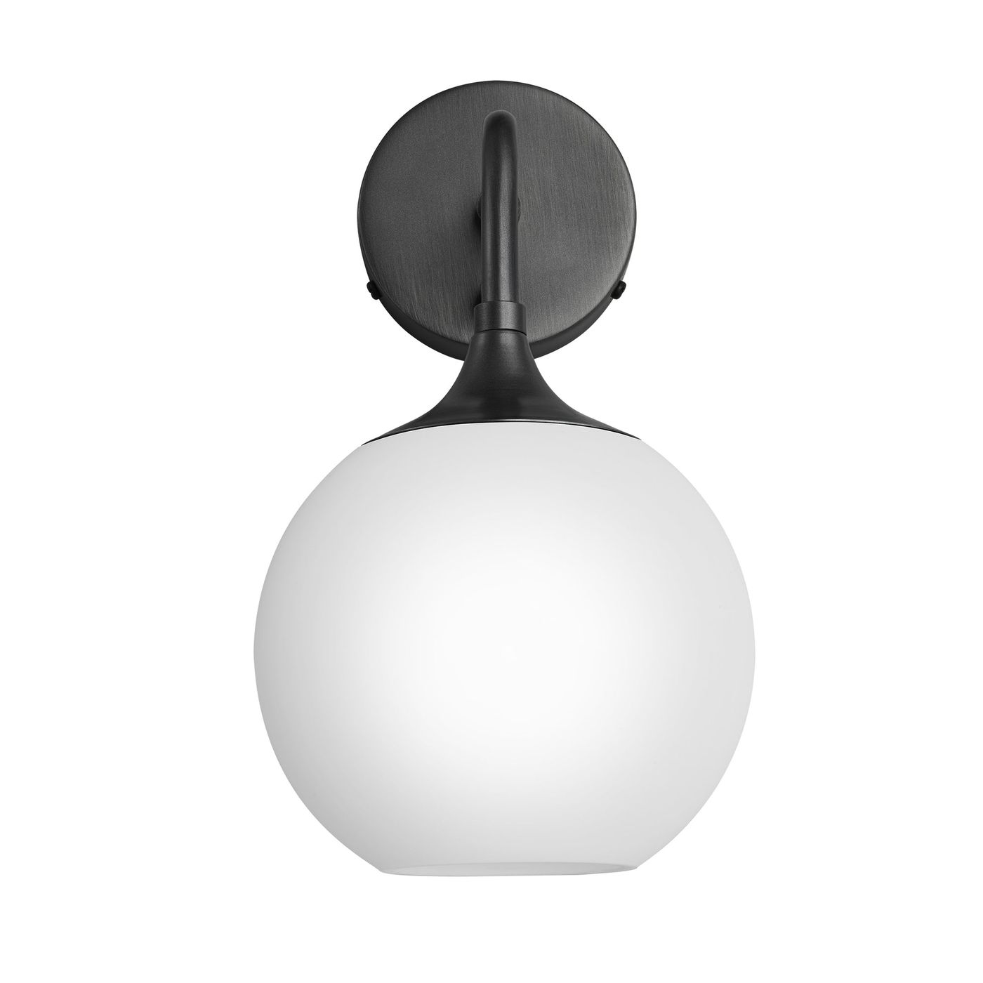 Chelsea Opal Glass Globe Wall Light - 7 Inch - White Industville CH-OGL-GLWL7-W-PH