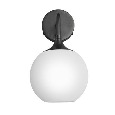 Chelsea Opal Glass Globe Wall Light - 7 Inch - White Industville CH-OGL-GLWL7-W-PH