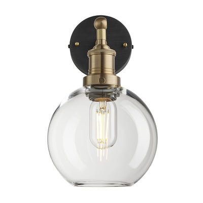 Brooklyn Glass Globe Wall Light - 7 Inch - Bedroom Lights - Industville Lighting UK