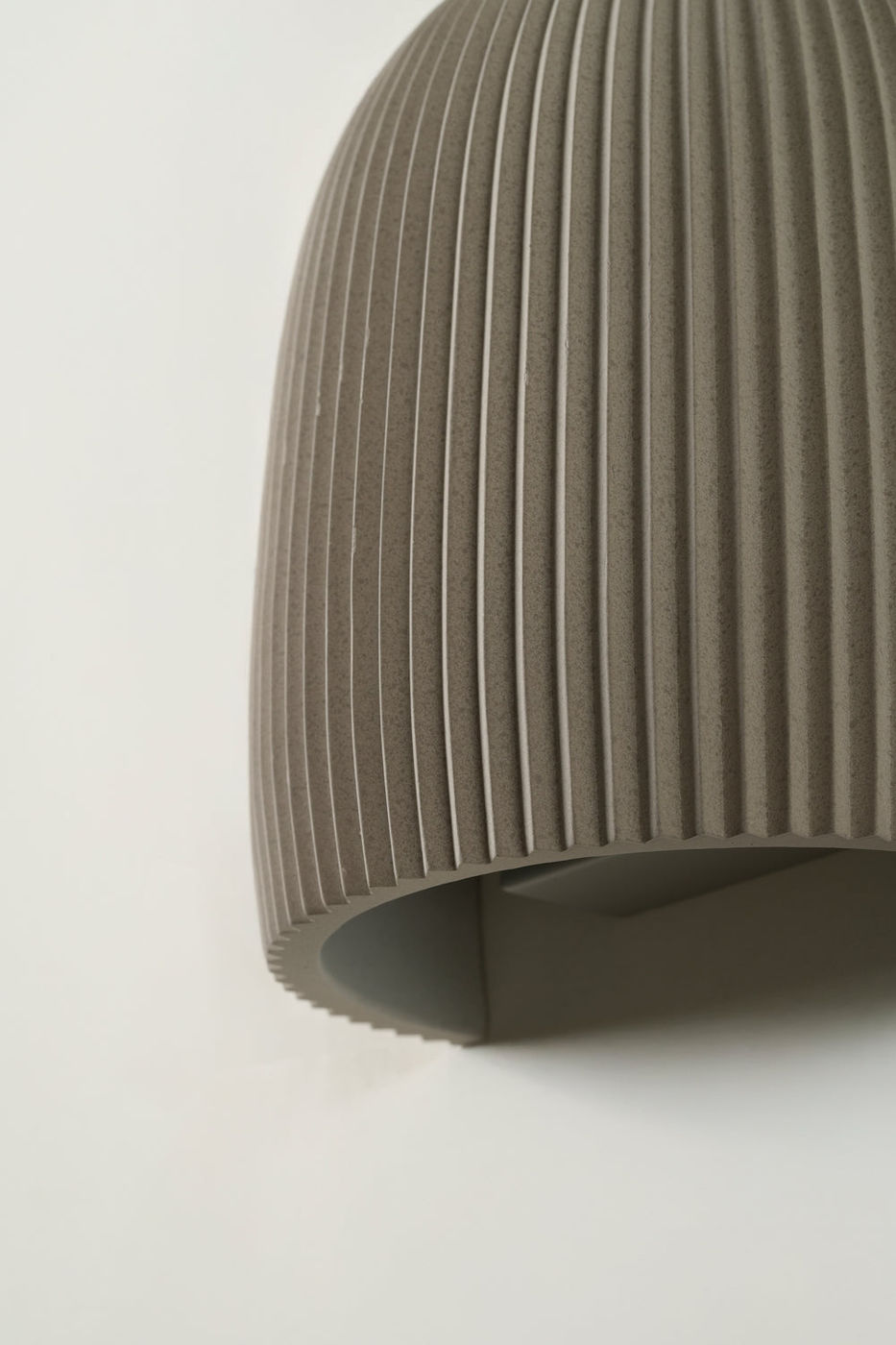 Ramsay Outdoor & Bathroom Cone Wall Light in Ivory finish close up
