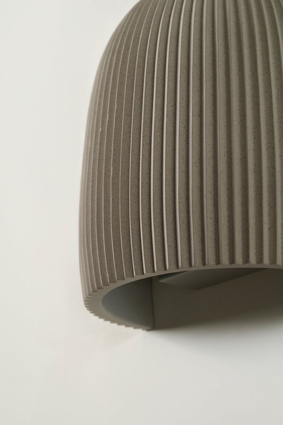 Ramsay Outdoor & Bathroom Cone Wall Light in Ivory finish close up