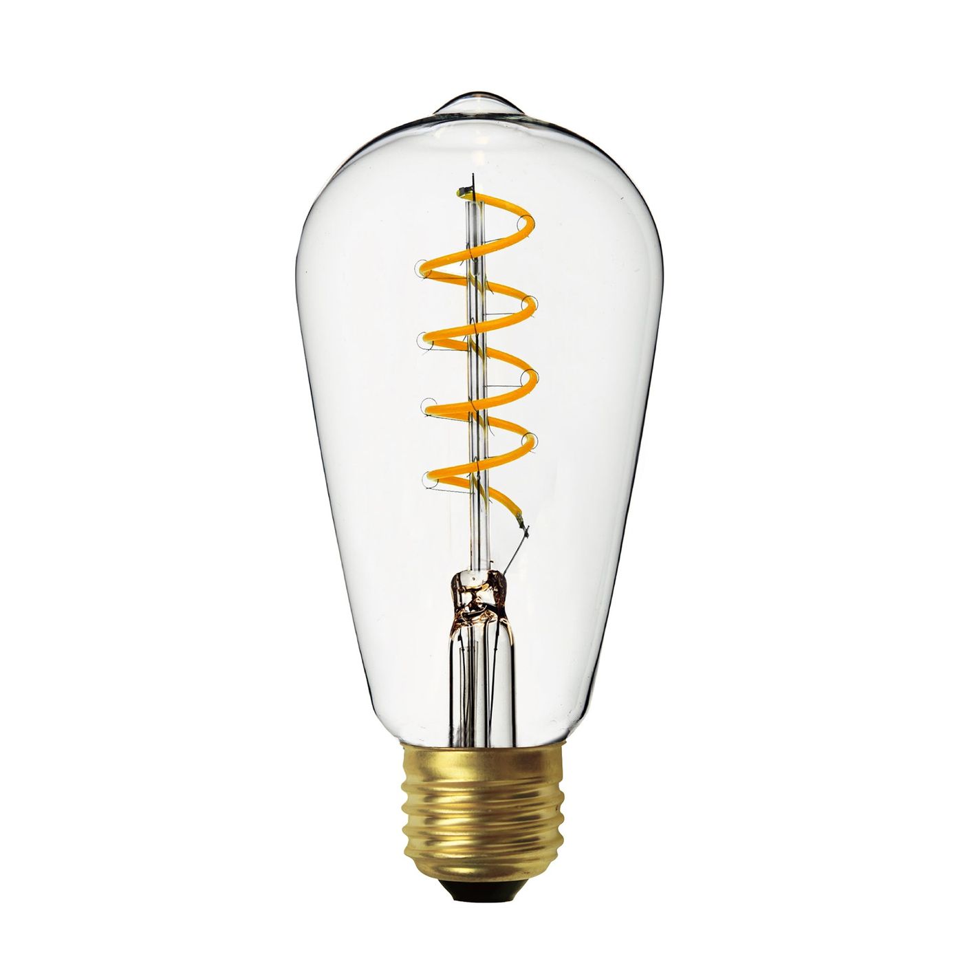 *DO NOT USE / Discontinued* Vintage LED Spiral Edison Bulb - 7W E27 Pear ST64 - Clear