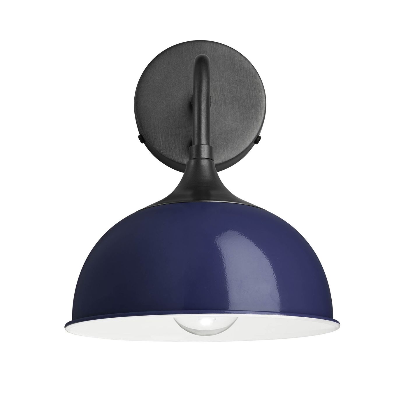 Dark Blue with Pewter Holder Chelsea Dome Wall Light - 8 Inch - CH-DWL8-DB-PH