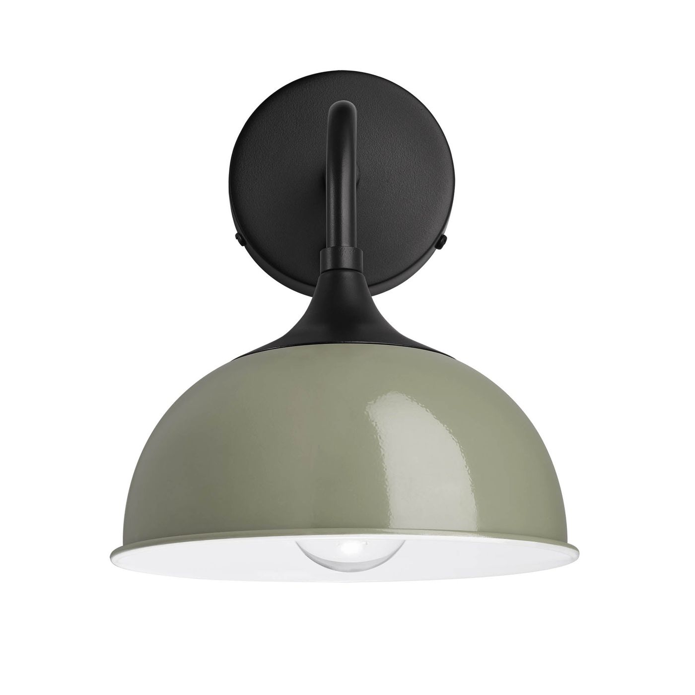 Sage Green with Black Holder Chelsea Dome Wall Light - 8 Inch - CH-DWL8-SG-BKH