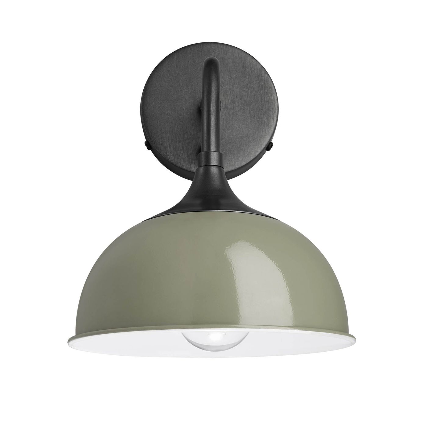Sage Green with Pewter Holder Chelsea Dome Wall Light - 8 Inch - CH-DWL8-SG-PH
