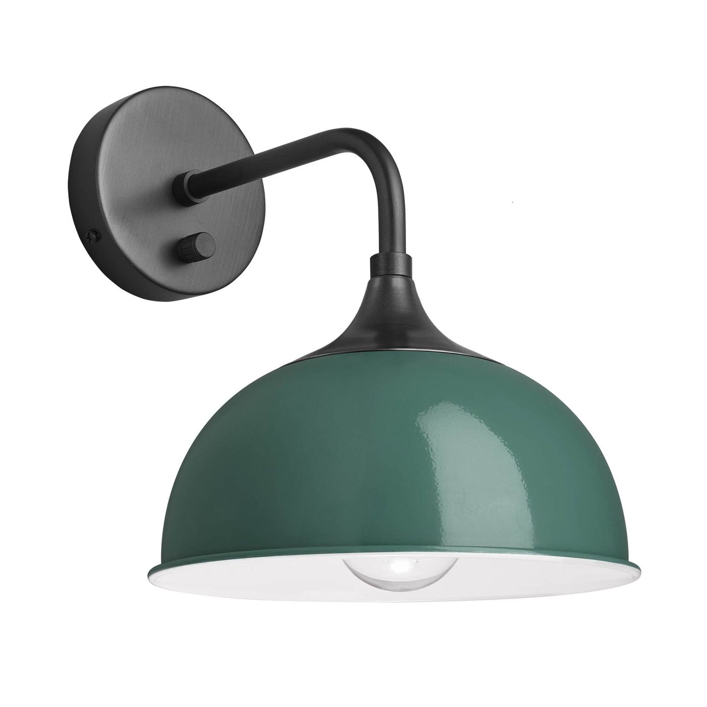 Turquoise with Pewter Holder Chelsea Dome Wall Light - 8 Inch - CH-DWL8-T-PH
