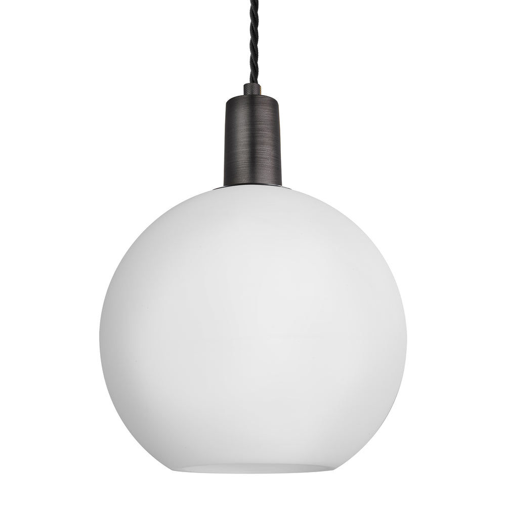 Sleek Opal Glass Globe Pendant Light - 9 Inch Industville SL-OGL-GLP9-W-PH