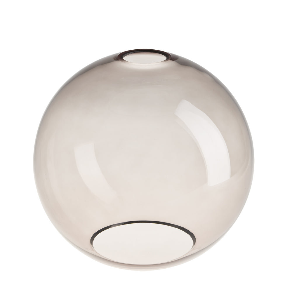 Smoked Glass Mocha Globe Shade 9 Inch