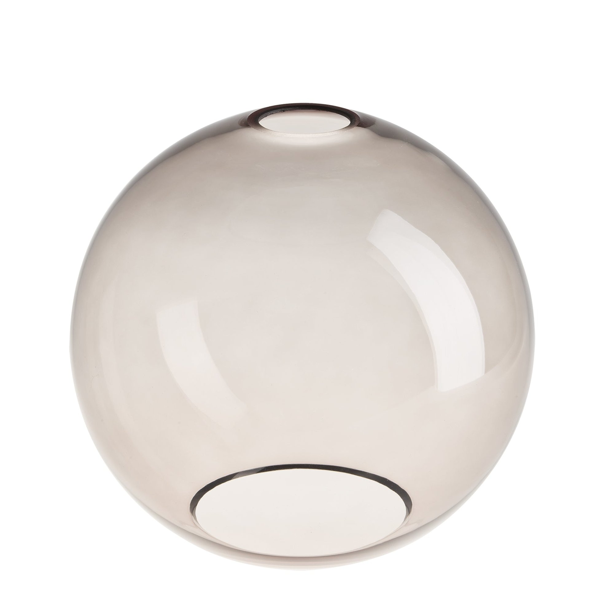 Smoked Glass Mocha Globe Shade 9 Inch