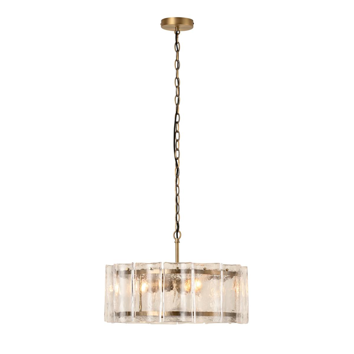Amberley Round Chandelier Light in 22 Inch with Clear Glass