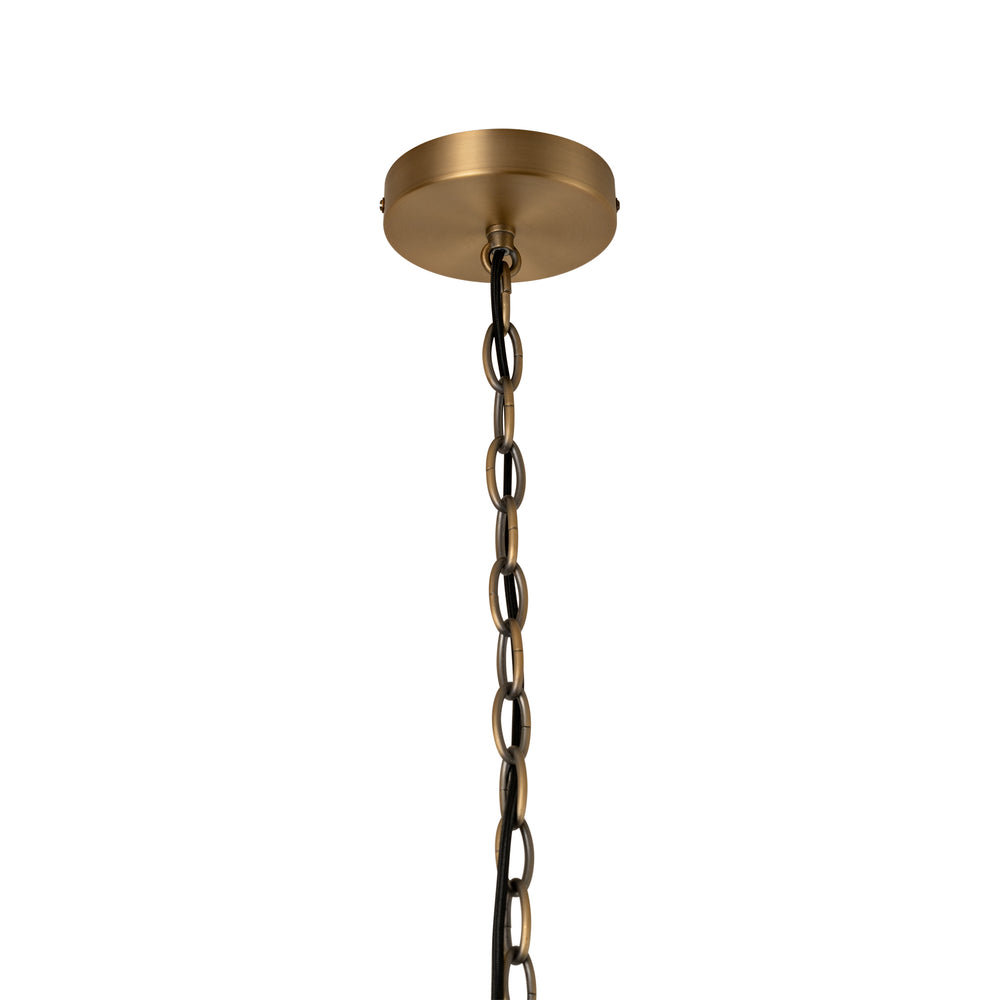 Close up of Brass Ceiling Rose and Chain Holder