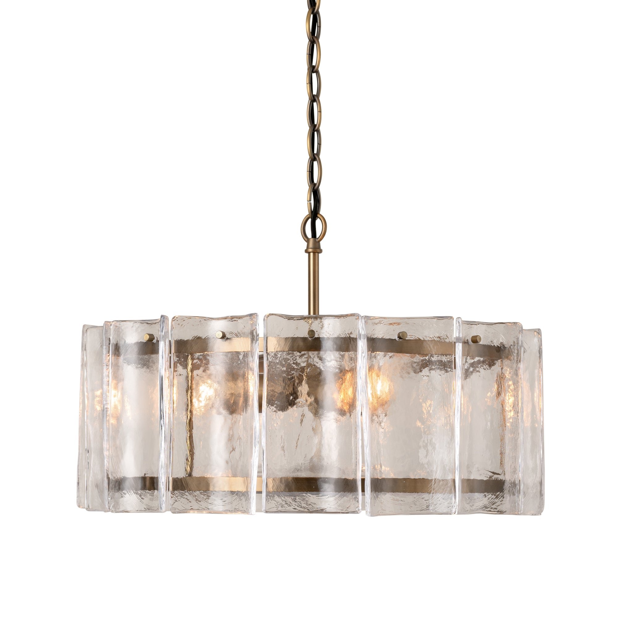 Amberley Round Chandelier Light in 22 Inch with Clear Glass