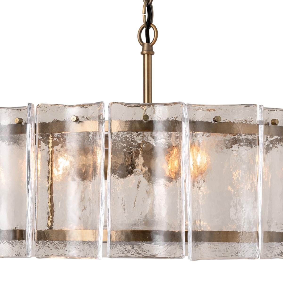 Amberley Round Chandelier Light in 22 Inch with Clear Glass
